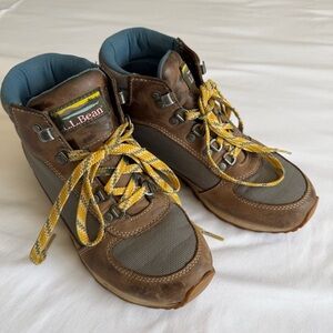 L.L. Bean "Katahdin" Tek 2.5 Waterproof Leather Yellow Laces Hiking Snow Boot